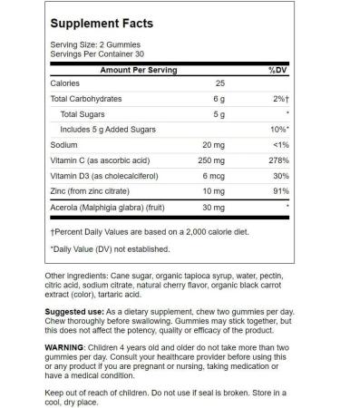 Swanson Immune Boost Gummies with Acerola, Zinc, Vitamin C & D - 60 Cherry Gummies for Healthy Immune System - Buy Online on GoSupps.com