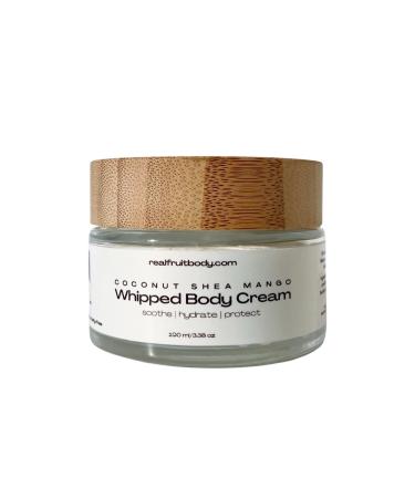 Real Fruit Body Coconut Shea Mango Whipped Body Cream - 3.38 Ounce | 100ml 1.38 Ounce (Pack of 1)