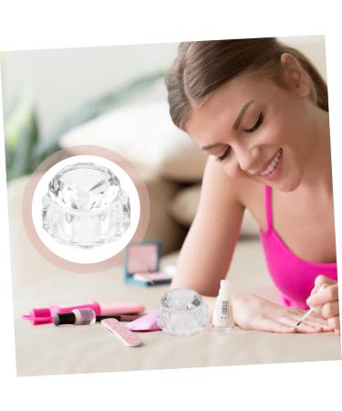 nail art crystal cup crystal nail art cup dish glass nail art cup nail painting pen nail glitter holder manicure painting tools nail crystal bowl liquid crystal glass nail polish 6x6cm Transparent - Buy Online on GoSupps.com