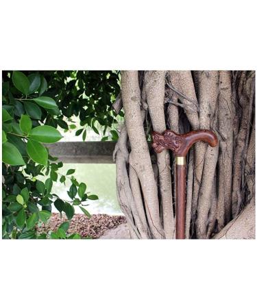 Solid Wooden Walking Cane Wood Canes Wooden Cane Faucet Handle Wenge Walking Stick Old Man Crutches Solid Wood Walking Stick Walking Aid Brown for Elderly Seniors - Buy Online on GoSupps.com