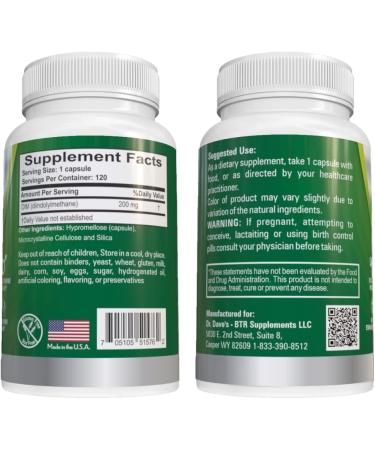 Dr. Dave's 200mg DIM Supplement | Physician-Formulated (120 Capsules) with Indole-3 Carbinol (I3C) for Estrogen Balance - Buy Online on GoSupps.com
