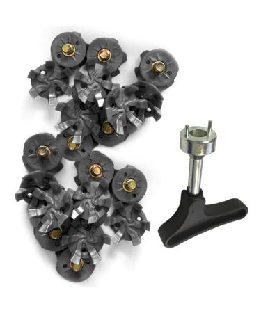 DTOTERUL Golf Schuh Spikes 20 pieces Golf Spikes Stollen with handheld golf shoe spike stollen replacement universal anti-slip golf shoes golf palm spike track and field spikes for golf shoe spikes - Buy Online on GoSupps.com