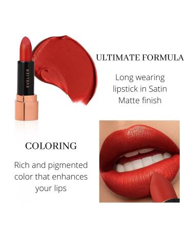 EVELIER Galaxy Lipstick - Matte Moisturizing Plush Lipstick for Intense Hydration and All Day Coverage in Glamour Red - Buy Online on GoSupps.com