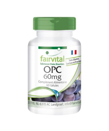 Fairvital | OPC 60 mg - for 2 months - VEGAN - 60 capsules - Grape seed extract - oligomeric proanthocyanidins