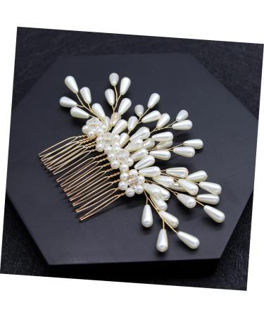 Ipetboom Bridal Headpiece Barrettes for Women Pearls Flower Hair Pearl Hair Comb Hair Combs for Women Hair Claw Clips for Women Bridal Hair Clip Tiara Bridesmaid Wedding Hair Accessories - Buy Online on GoSupps.com