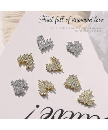 Nail Art Glitter Sweet Nail Jewelry Pendants 3D Heart with Pearl Alloy Nail Rhinestones(2008) Style2008 - Buy Online on GoSupps.com