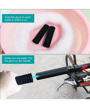 4Pcs Kids Non-Slip Bike Handle Grips | Rubber Bicycle Handlebar Grips - Replacement for Cruiser, Scooter, Mountain Bike - Black - Buy Online on GoSupps.com