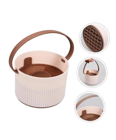 Beavorty Scrub Artifact Rinsing Bowl - Ultimate Brush Cleaner for Makeup | 11.5x11.5x7.7CM Coffee - Essential Cosmetic Cleaning Tool for Flawless Beauty - Buy Online on GoSupps.com