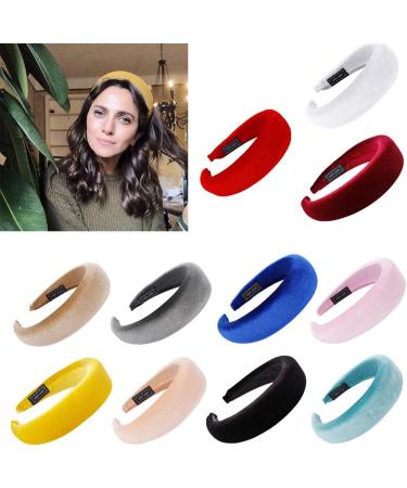 Siwetg Padded Wide Headband for Women - Shiny Velvet in 11 Colors Including Black | Stylish Hair Accessories for Every Occasion - Buy Online on GoSupps.com