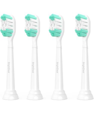 BrightDeal Replacement Toothbrush Heads for Philips Sonicare ProtectiveClean 4100 5100 6100 DailyClean DiamondClean EasyClean PowerUp Plaque Control Gum Health C2 G2 HX6817/01 HX6857/11 White, 4 Pack