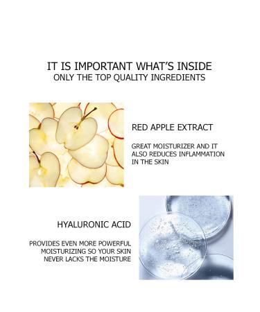 VENZEN Red Apple Skin Moisture Face Mask - Hyaluronic Acid 10 Pack (25g Each) | Refreshing Facial Care for Hydration & Replenishment - Buy Online on GoSupps.com