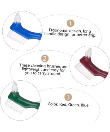 Buy Clispeed 3ST Double-Headed False Toothbrush - Multi-Layered Bristle Denture Cleaner | Prosthesis Care & Cleaning Brush - International Shipping Available - Buy Online on GoSupps.com