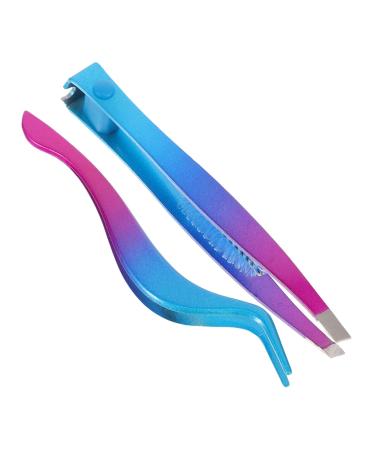 minkissy 1 Set Eyelash Curler Eyebrow Tweezers Precision Tweezer for Eyebrows Eyebrow Trimming Clip Tweezers for Women Facial Hair Beauty Tools Metal Eyebrow Clip Hair Removal Miss