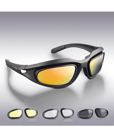 Polarized Motorcycle Riding Goggles | Interchangeable Lenses for Cycling, Running, Fishing | UV400 Sports Sunglasses for Driving & Outdoor Activities - Buy Online on GoSupps.com