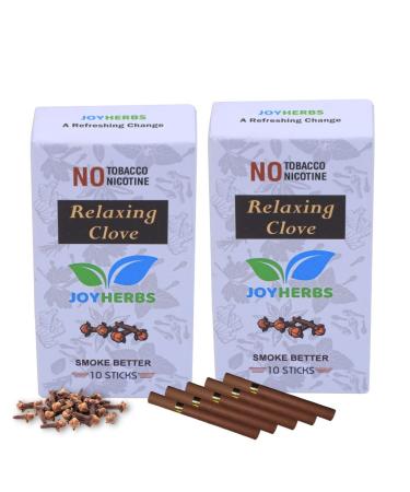 JOYHERBS Clove Natural Herbal Cigarettes - Blend of Herbs - 100% Tobacco Free and Nicotine Free 20 Sticks