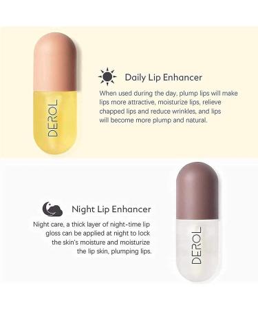 KAIYOCA Lip Plumper Set 2pcs Lip Plumper Extreme Lip Plumping Gloss Lip Filler Lip Enhancer for Fuller Hydrating & Reduce Fine Lines Day&Night - Buy Online on GoSupps.com