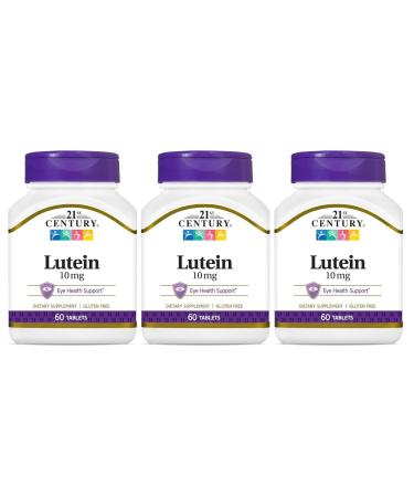 21st Century Lutein 10 mg Tablets 60 Tablets ( 3) - Buy Packs and SAVE (Pack of 3)