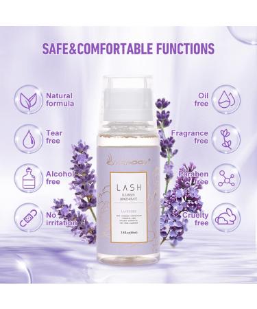 Eyelash Cleaning Shampoo Concentrate for Extensions | K-Lavender 80ml | Foam Cleaner & Lash Shampoo - Buy Online on GoSupps.com