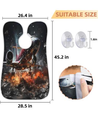 Airplanes Beard Bib Apron | Beard Hair Catcher for Men | Perfect Father's Day & Christmas Gifts for Dad & Husband - Buy Online on GoSupps.com