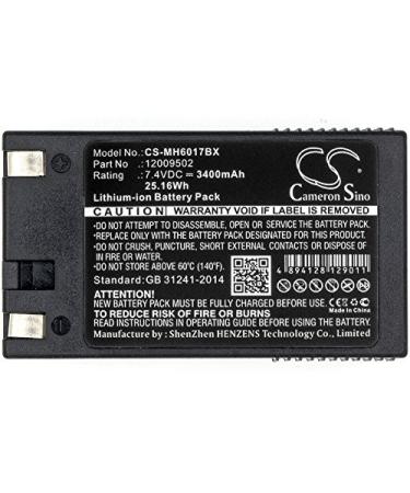 3400mAh Replacement Battery Compatible with Paxar 120095 12009502 6057 Pathfinder 9460 Sierra Sport MN11L2-G MN11L3-D