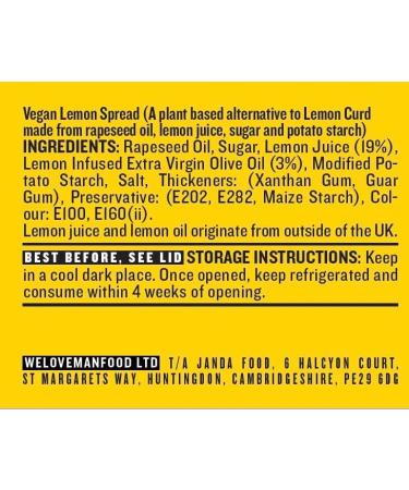  Janda Janda Lemon Spread Egg and Dairy Free (175g) | Vegan Vegetarian Dairy Free Egg Free & Plant-Based | Made in the UK - Buy Online on GoSupps.com