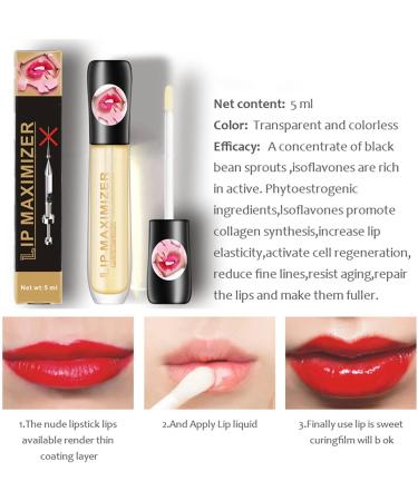 PICKX Vitamin E Lip Plumping Serum Lip Plumper Lip Plumping Serum Lip Hyaluronic Instant Lip Filler for Moisturize Eliminate Dryness Wrinkles Enhances Plump Gloss (3PC) - Buy Online on GoSupps.com