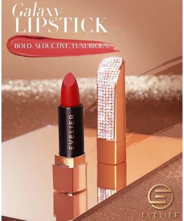 EVELIER Galaxy Lipstick - Matte Moisturizing Plush Lipstick for Intense Hydration and All Day Coverage in Glamour Red - Buy Online on GoSupps.com