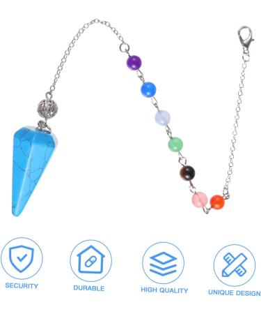 Buy NOLITOY Hexagonal Cone Pendant - Natural Crystal Craft for DIY Chakra Pendulum Necklace and Home Decor - Blue 26x1.9cm - International Shipping Available - Buy Online on GoSupps.com
