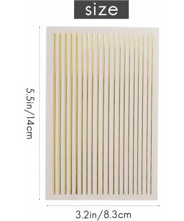 Gold 3D Nail Sticker Stripe Lines Adhesive Striping Tape Nail Art Gold Silver 3Pc Nail - Buy Online on GoSupps.com