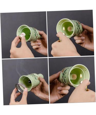 Minkissy Moxibustion Supplies - 2 Sets Moxibustion Pot Cone Holders & Scraper | Ceramic Moxa Burner Stick Holder for International Shipping - Buy Online on GoSupps.com