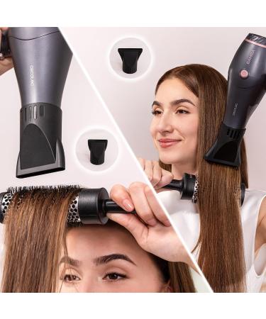 Cecotec Hairdryer Bamba IoniCare Harmony Motor with 2600W Temperature and Speed Settings HairCare Technology Real Ion 18 m Cable Including 2 Precision Nozzles Cold Air Function - Buy Online on GoSupps.com