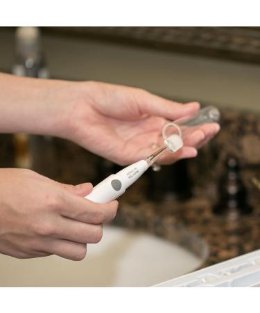 Lumi 360 Round Head Sonic Electric Toothbrush for Adults - LED Microfiber Bristles, Gentle Sonic Technology, Vibrating, 4 Brush Heads - 5 Piece Set - Buy Online on GoSupps.com