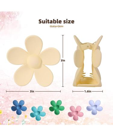 MINXIAN Matte Flower Hair Claw Clips for Women and Girls - 20PCS in 20 Colors - Buy Online on GoSupps.com