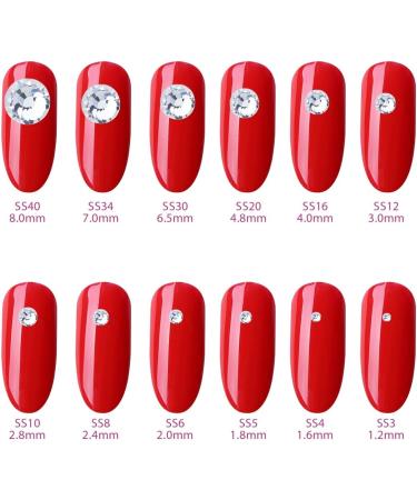 YHMQ DU Pieces Rhinestones for Nails - 2880 White SS16 Nail Crystals (3.8-4.0mm) | Best Quality Nail Art Accessories - Buy Online on GoSupps.com