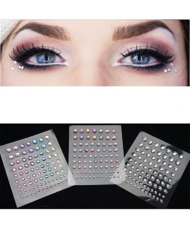688 Pcs Rhinestone Stickers - Self-Adhesive 3D Bling Crystal Gems for Body, Face, Eyes, Nails - Festival Rave Makeup & Stage Show Glitter Stickers - Buy Online on GoSupps.com