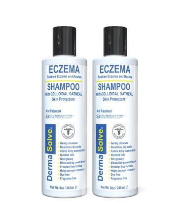 Eczema Relief Shampoo (2-Pack) | Eczema Flare Control Scalp & Dandruff Relief Therapy That Protects, Moisturizes, and Repairs Skin by DermaSolve - Kids, Babies & Adults - Steroid Free (Shampoo 2-Pack) - Buy Online on GoSupps.com