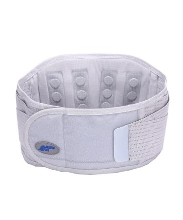 Self -heated waist support belt magnetic therapy back support for men women pain relief double compression lumbar support belt back support belt (color: light gray size: xl light gray