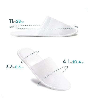 6 Pairs White Disposable Spa Slippers | Summer Cotton, Non-Slip, Breathable | Men and Women - Great for Hotel Guests and Travel - Buy Online on GoSupps.com