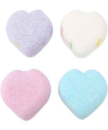 Heart Shape Bathing Balls (4 Pack) - Nourishing Salt Balls for Cleansing & Moisturizing | Ideal for Body Refinishing & Pore Care - Buy Online on GoSupps.com