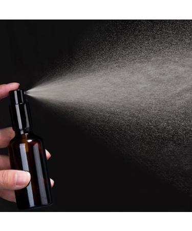Yizhao 1oz Amber Glass Spray Bottles - Fine Mist Refillable Metal Cap - 6 Pack for Essential Oils Travel Perfume & Aromatherapy - Buy Online on GoSupps.com