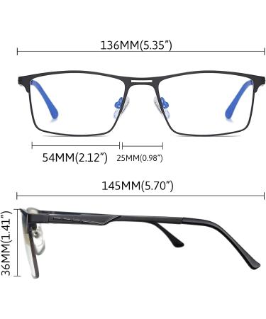 Joopin Blue Light Filter Glasses for Men & Women - Gaming & Computer Glasses - Stylish Metal Matt Black Design - Buy Online on GoSupps.com