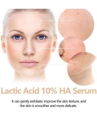 10% Lactic Acid Serum Hyaluronic Acid Serum For Face 3 In 1 Combine Vitamin C Serum For Face Brightening Serum Lactic Acid Pore Shrinking Essence Pore Minimizer & Reducer Shrinking 30ML - Buy Online on GoSupps.com