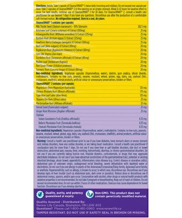 Renew Life Cleanse Smart | 2 Bottles of 60 Vegetarian Capsules | Ultimate Detox & Digestive Support - Buy Online on GoSupps.com