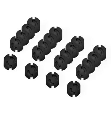 Norjews Child Locking Socket Protection (20 Pieces) - Rotary Mechanism Safety for Babies & Children - Black Socket Fuse - Buy Online on GoSupps.com