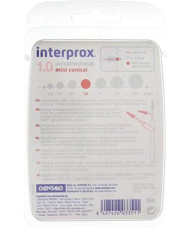 INTERPROX Miniconical Red Interdental Brushes - 6 pcs | Best Toothbrush for Interdental Cleaning | International Shipping Available - Buy Online on GoSupps.com