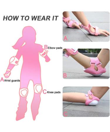 CRZKO Kids/Teenager Protective Gear 6 in 1 Set - Pink S(33 to 44 lbs) - Buy Online on GoSupps.com