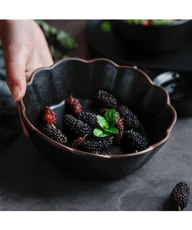 Black Porcelain Dessert Small Bowl 6 Inches Creative Breakfast Tableware Kitchenware OneColor - Buy Online on GoSupps.com