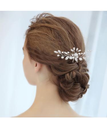 Rhinestone Pearl U Shape Hair Fork for Updo, Bun, Chignon - Wedding Hair Pin Styling Tool for Bridal Accessories - Buy Online on GoSupps.com