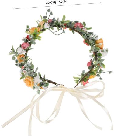 MAGICLULU 1pc Colored Rose Wreath Bridal Floral Garland Bridal Garland) No Lens Glasses Garland Headband Copper Star of David Flower Headband Flower Headdress Cloth Bride Wedding - Buy Online on GoSupps.com