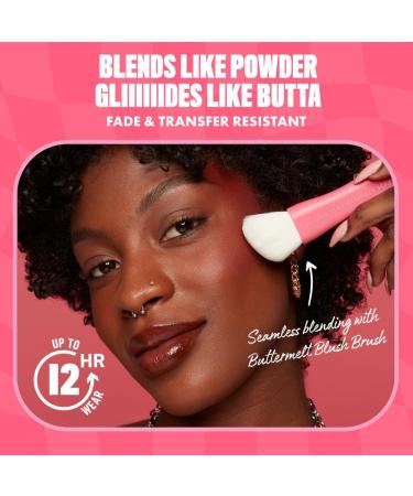 NYX PROFESSIONAL MAKEUP - Blush en Poudre enrichi en beurre de mangue beurre d'amande & beure de karit - Texture Fondante - Formule Vegan - Buttermelt Blush Teinte : Getting Butta - Buy Online on GoSupps.com